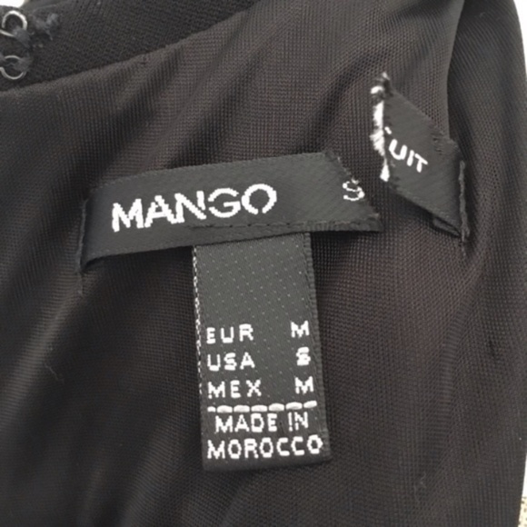 Mango // Green, Black Color Block Suit Dress S dr1 - Picture 7 of 8